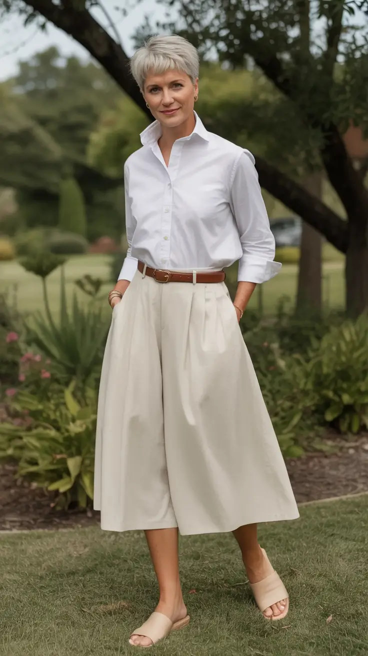 cozy spring outfits for women over 60 2026+Soft Tailoring for Garden Days