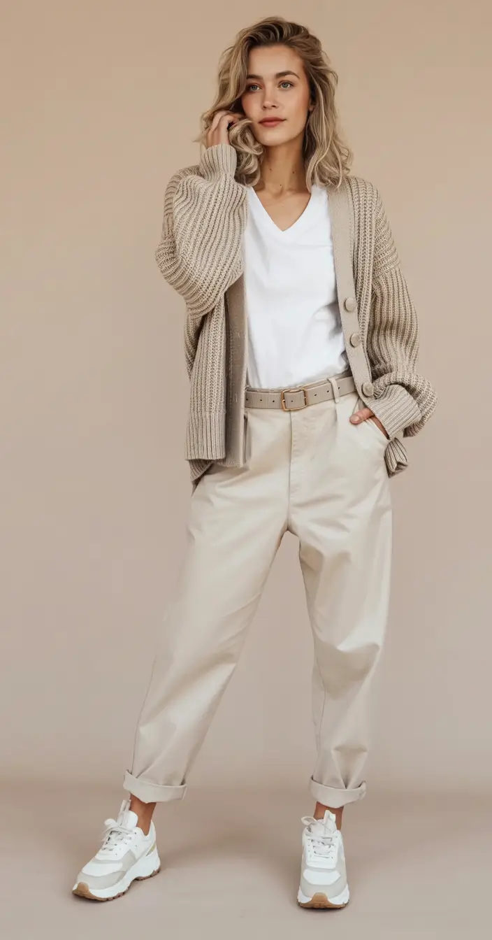 cozy spring outfits for women over 60 2026+Cozy Layers in Creamy Neutrals
