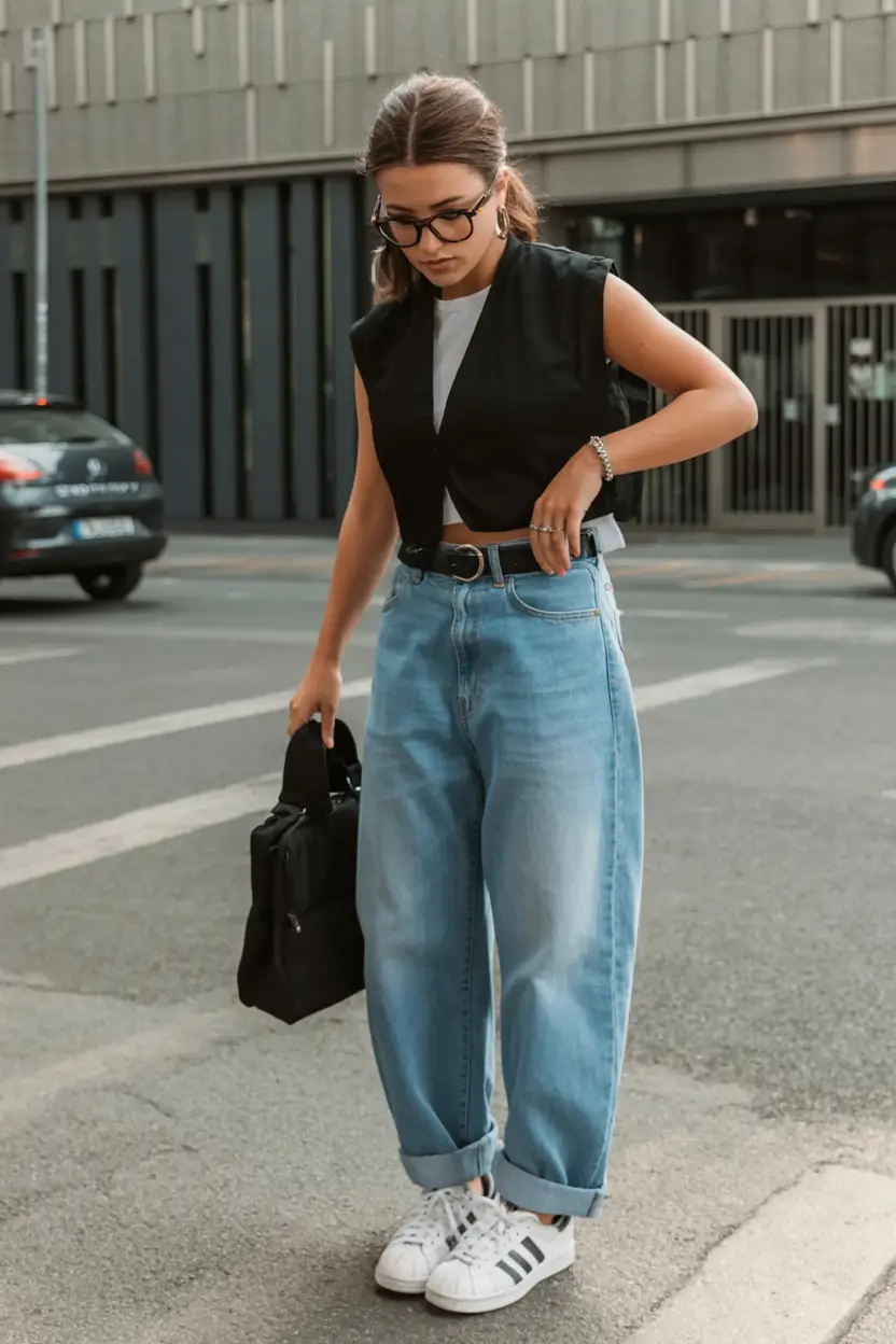 cute denim spring outfits for 2026 - Cool Girl Casual with a Twist