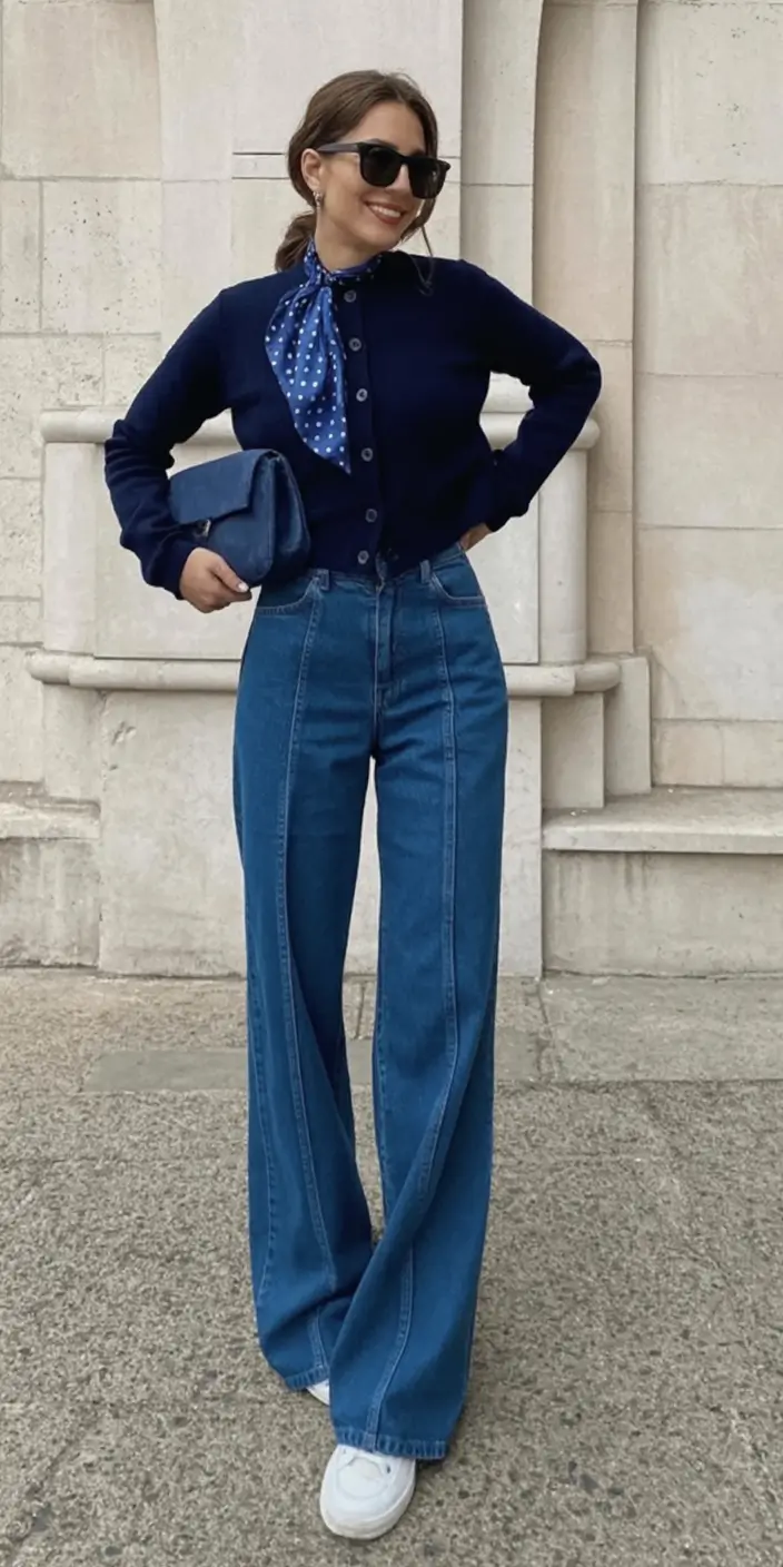 cute denim spring outfits for 2026 - The Preppy Denim Finish