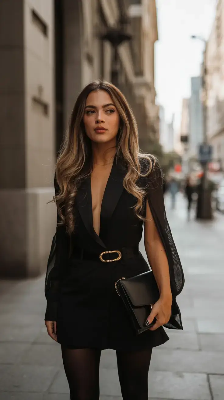 cute spring party outfit ideas 2026 Boss Energy in All Black