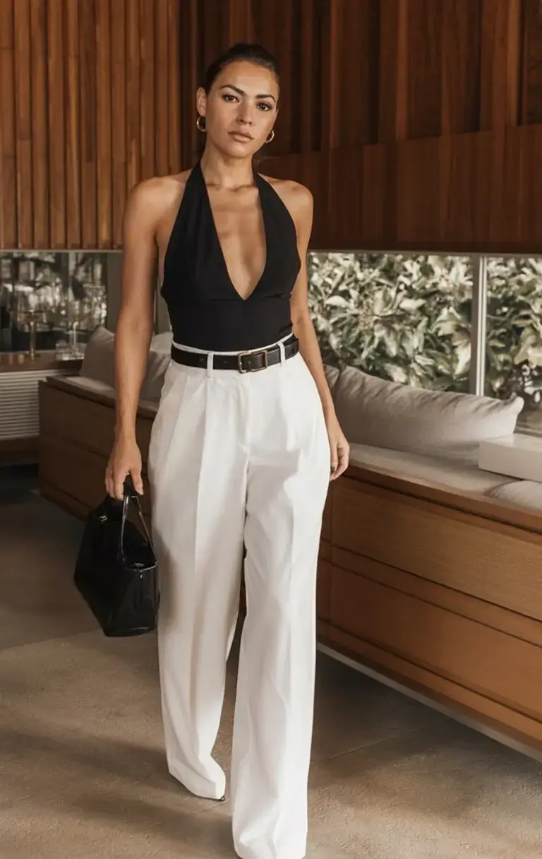 cute spring party outfit ideas 2026 Monochrome Sophistication with a Twist