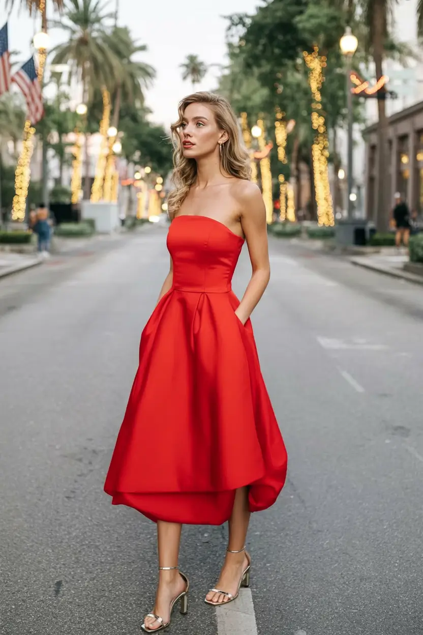 dreamy spring wedding outfit 2026 Red Hot Minimalism: When Bold Meets Chic