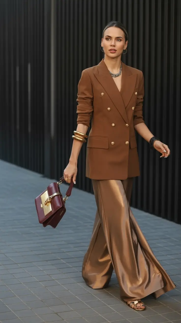 dreamy spring wedding outfit 2026 Caramel Power Suiting: For the Stylish Rule-Breaker