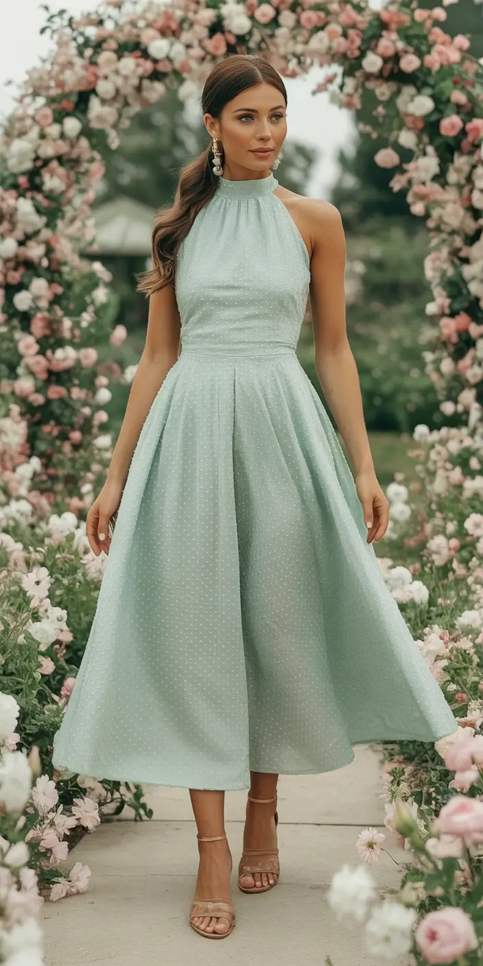 dreamy spring wedding outfit 2026 Minty Fresh and Garden-Party Ready