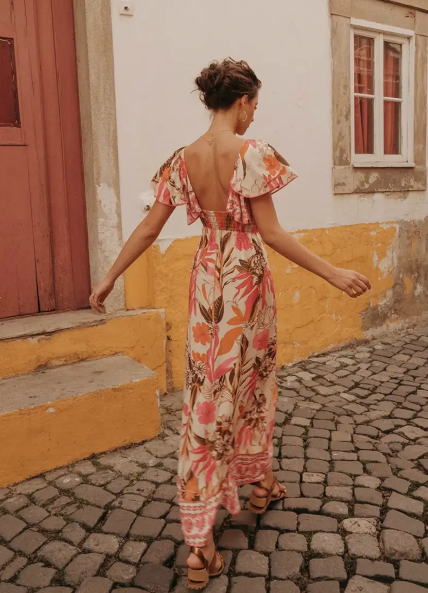 dreamy spring wedding outfit 2026 Tropical Dreaming: Boho Meets Destination Romance