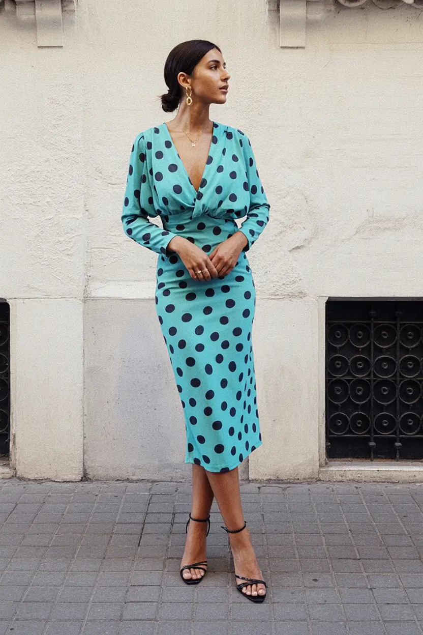 dreamy spring wedding outfit 2026 Vintage Dots, Modern Fit: For the Woman Who Owns the Room