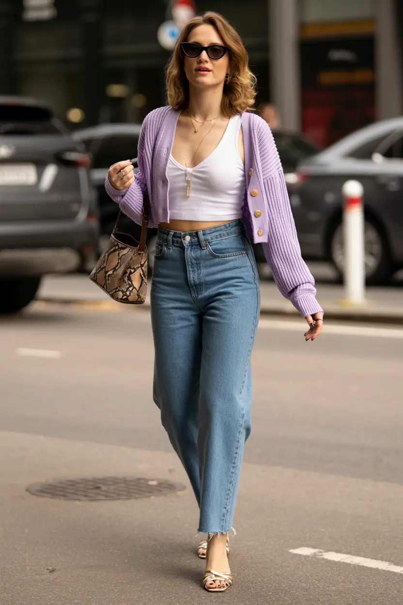 effortless cardigan spring outfits 2026 Lavender Street Chic