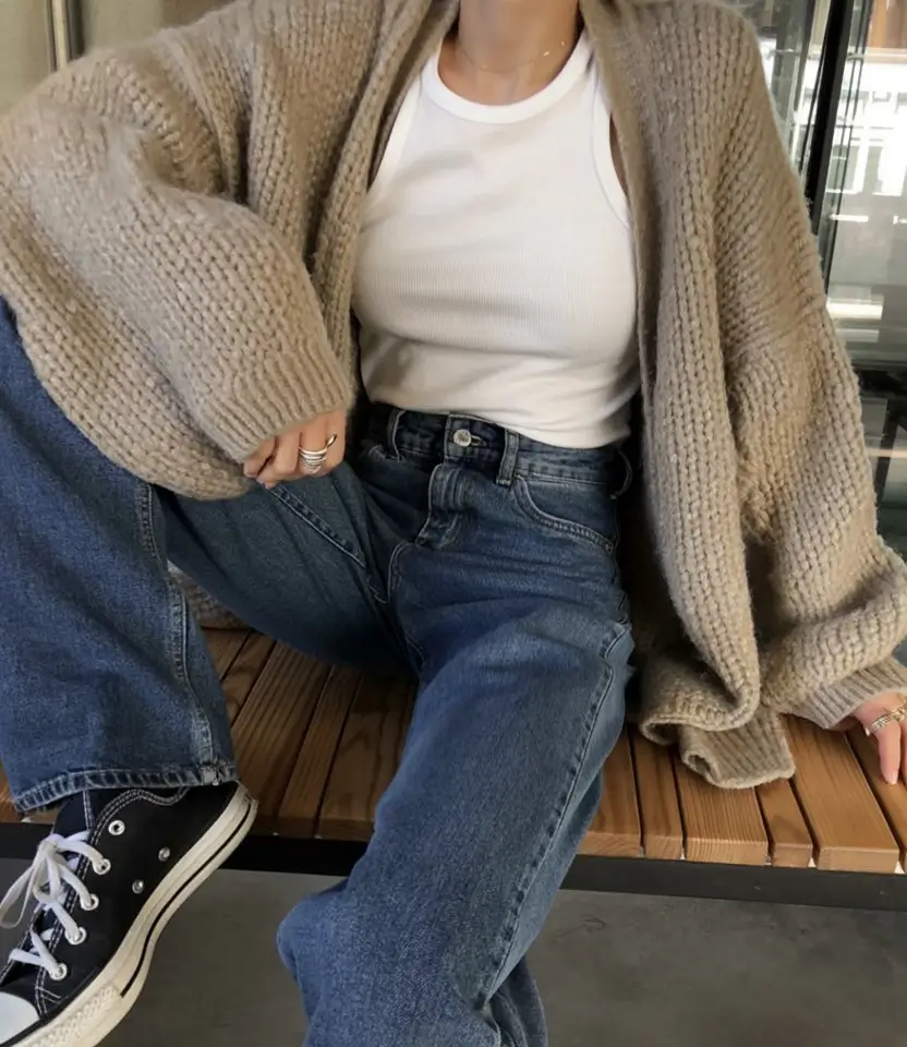 effortless cardigan spring outfits 2026 Cool Girl on a Coffee Run