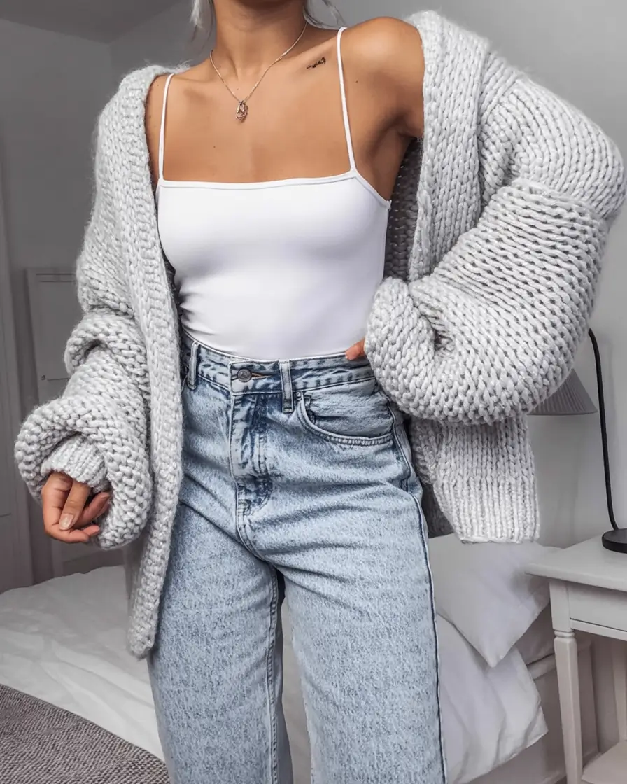 effortless cardigan spring outfits 2026 Cloud Soft & Ice Cool