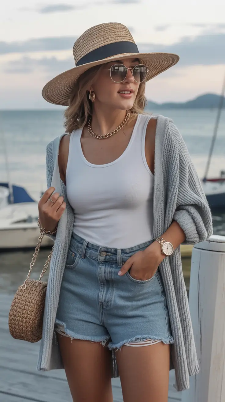 effortless cardigan spring outfits 2026 Seaside Lightness