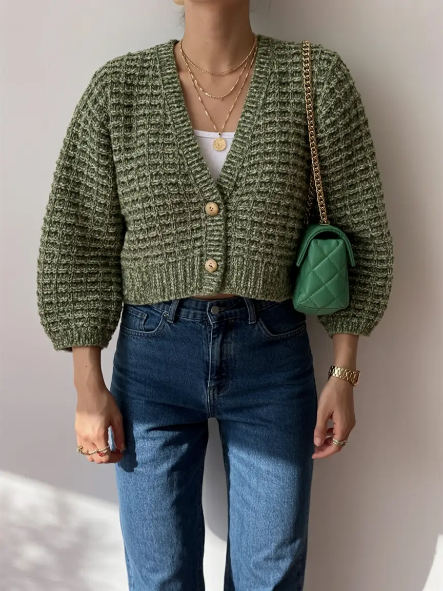effortless cardigan spring outfits 2026 Garden-Party Greens