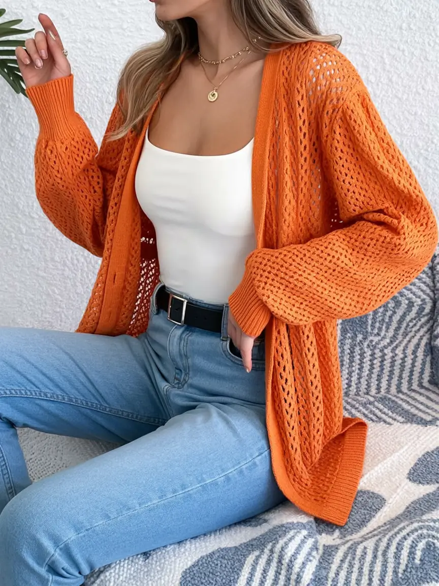 effortless cardigan spring outfits 2026 Citrus Pop Confidence