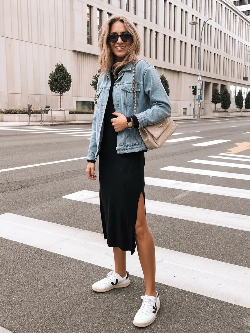 effortless spring jean jacket outfits 2026 - Street-Ready With a Hint of Sporty Spice