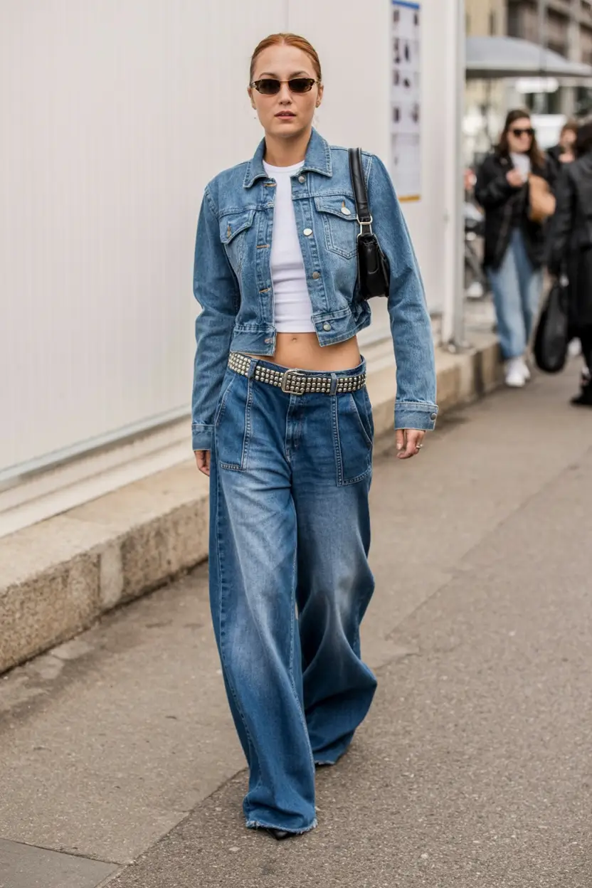 effortless spring jean jacket outfits 2026 - Studded Streets and Denim Drama
