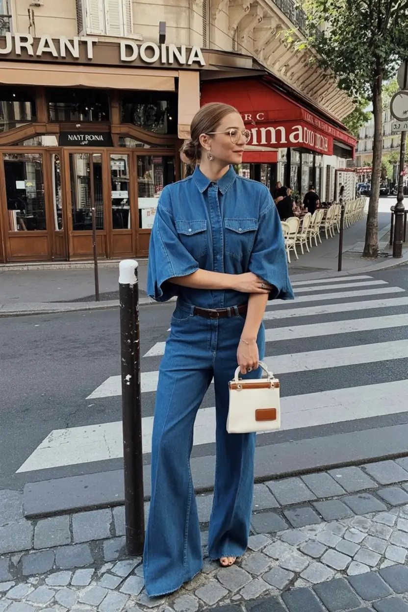 effortless spring jean jacket outfits 2026 - Parisian Precision in Double Denim