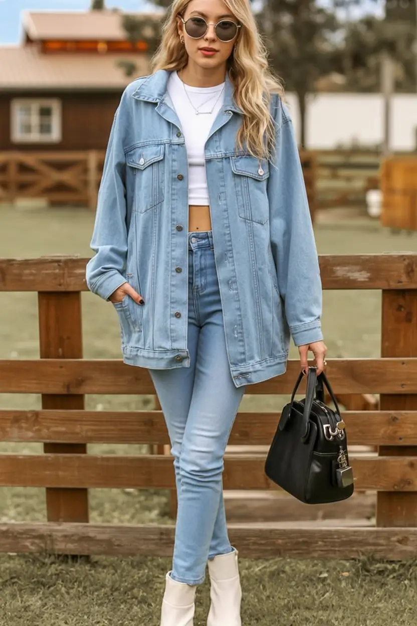 effortless spring jean jacket outfits 2026 - Country Luxe With City Energy