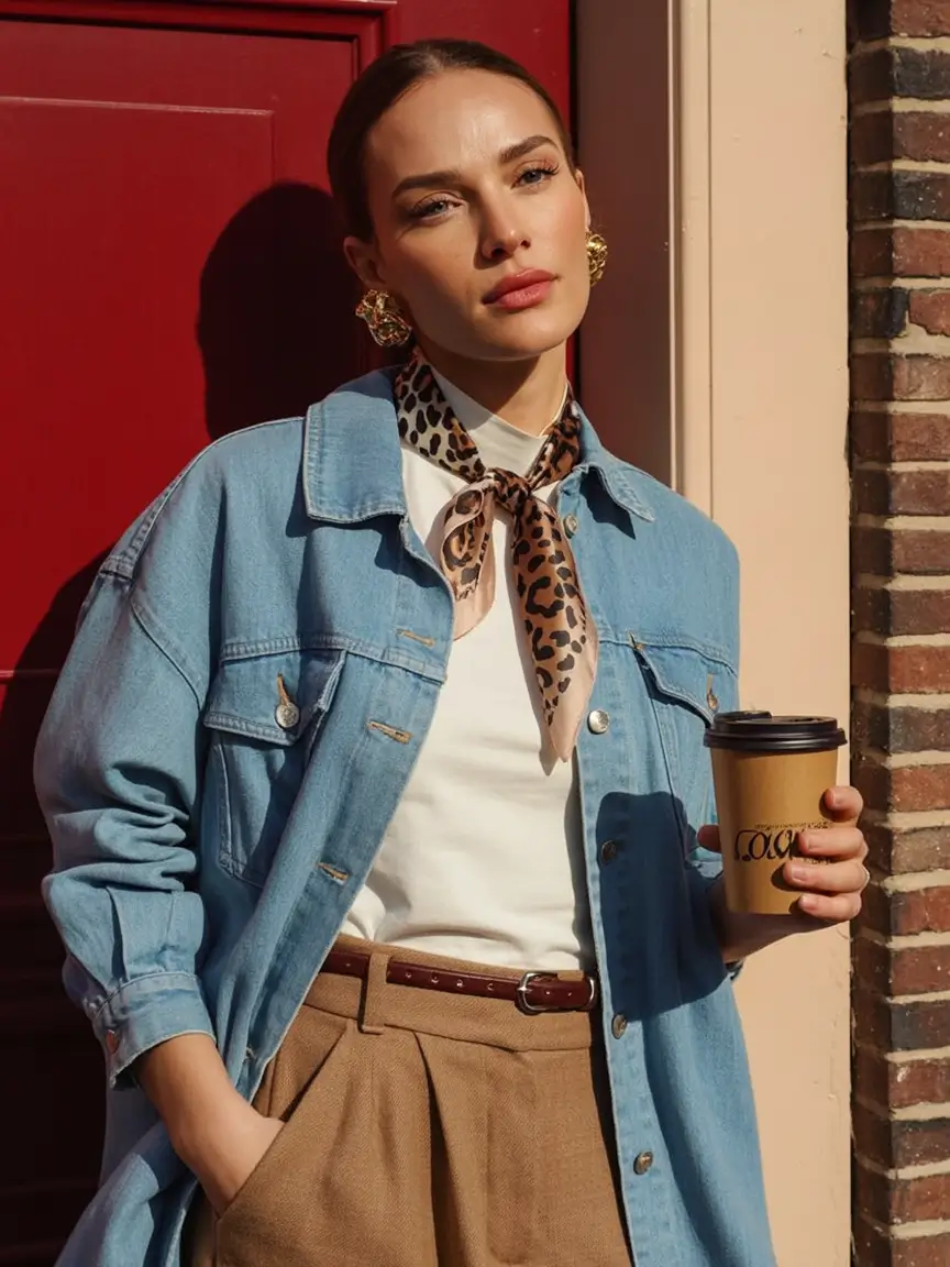 effortless spring jean jacket outfits 2026 - Heritage Chic With a Bold Twist