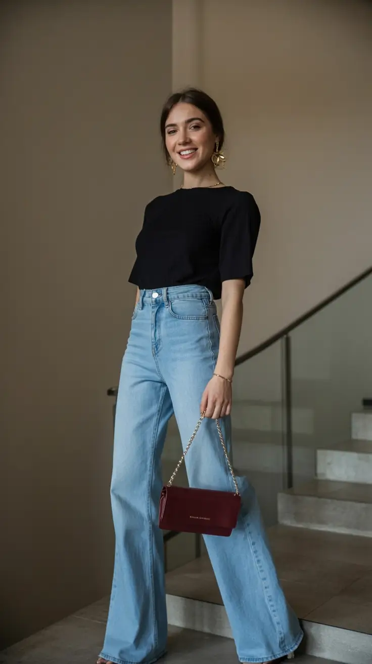 effortless spring outfit with pants 2026 Feminine Energy in a Flared Frame