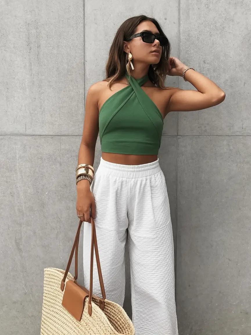 effortless spring outfit with pants 2026 Bold Tops Meet Breezy Bottoms