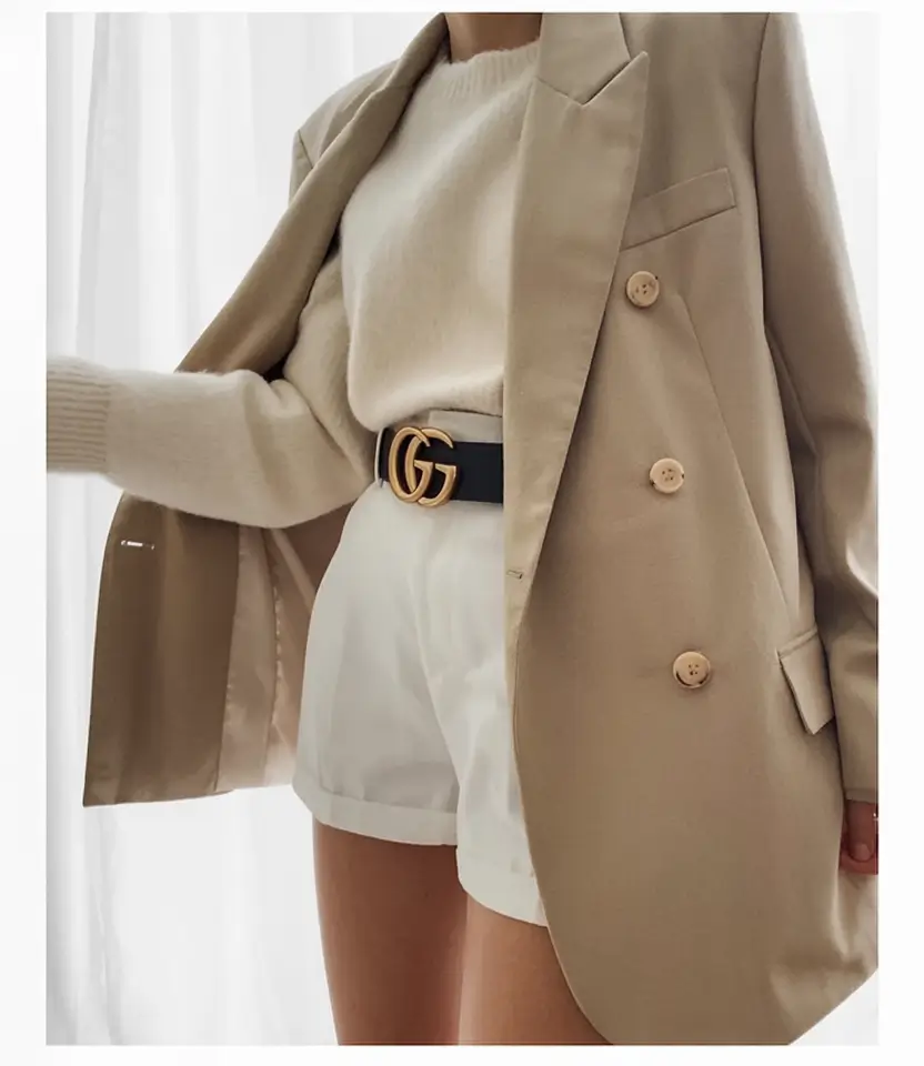 effortless spring outfits aesthetic 2026 Tailored Luxe in Creams and Golds