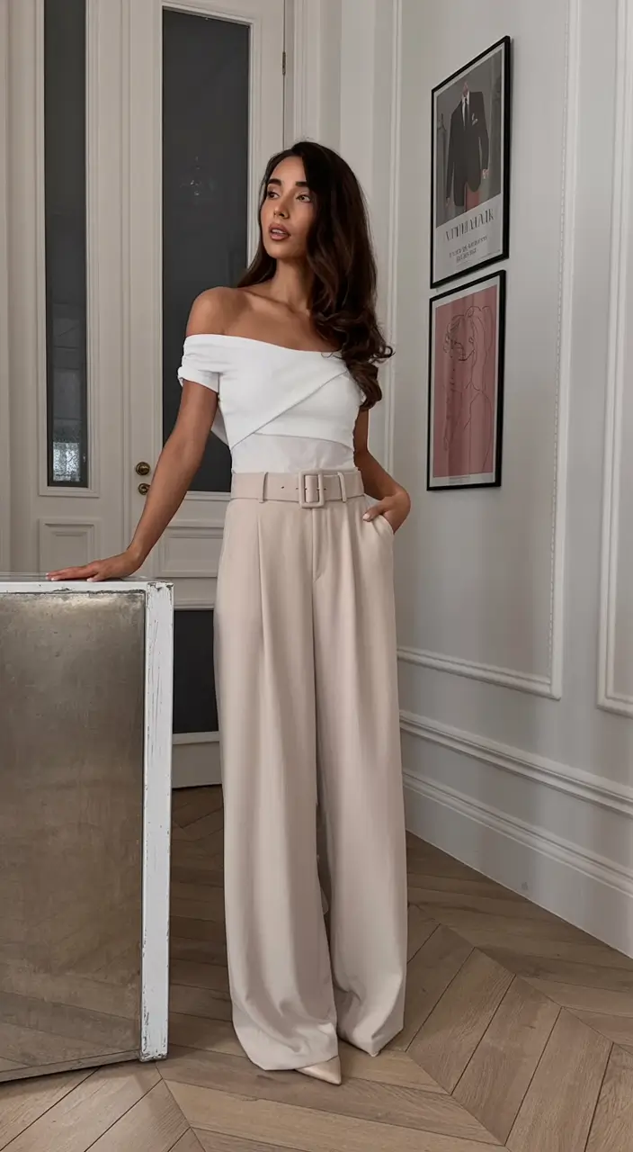effortless spring outfits aesthetic 2026 Polished and Poised in Creams