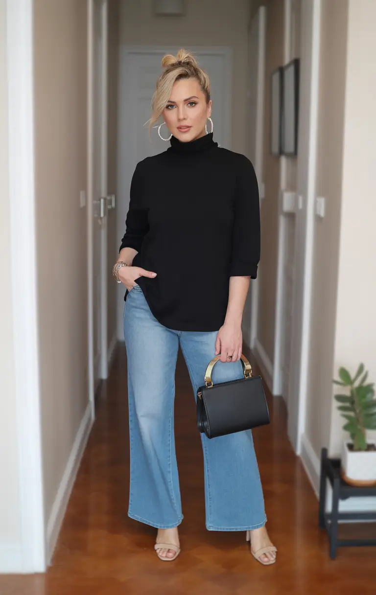 effortless spring outfits aesthetic 2026 Sculpted Simplicity in Black and Blue