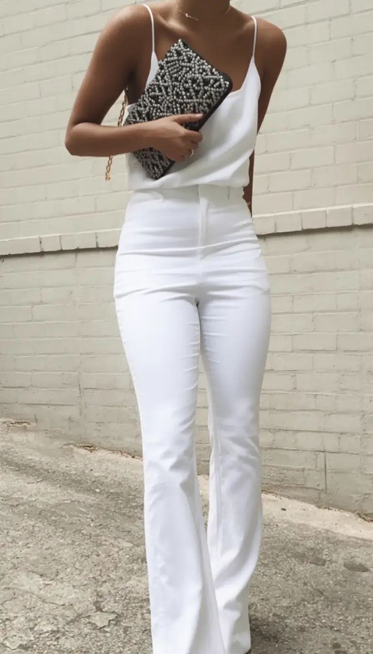 effortless spring outfits aesthetic 2026 All-White Elegance with a Hint of 90s Revival