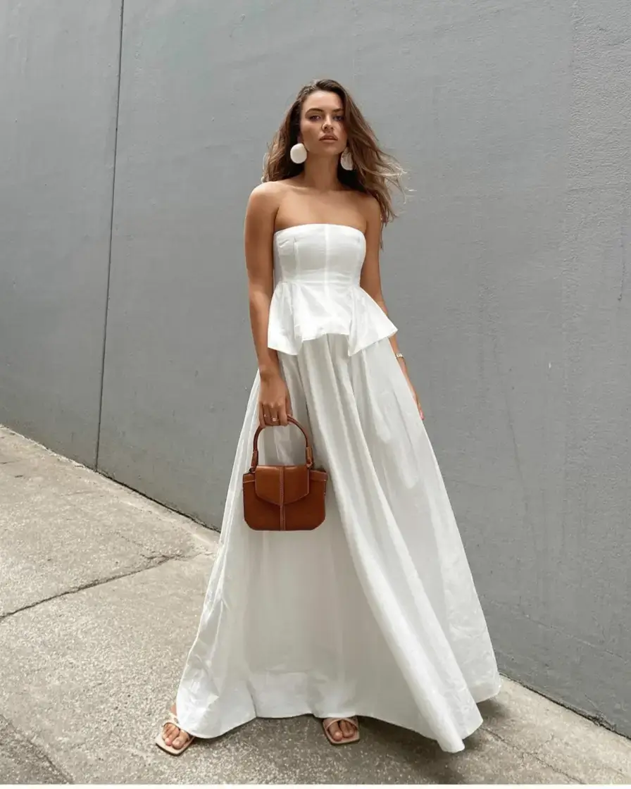 elegant europe spring outfits 2026 Architectural White with a Playful Twist