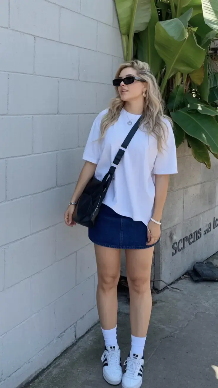 every day spring outfits for 2026+Sporty Denim Remix for City Days