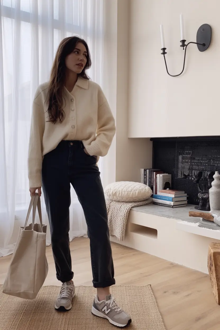 flattering spring outfits for women over 40 2026 Warm Cream Layers and Everyday Luxury