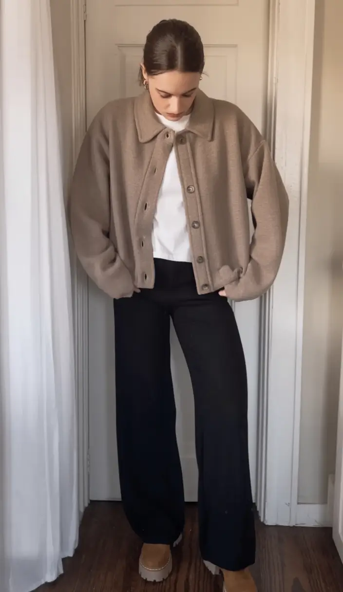 flattering spring outfits for women over 40 2026 Muted Browns and Minimalist Elegance