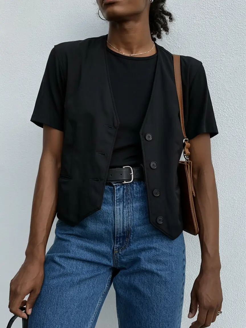 flattering spring outfits for women over 40 2026 Structured Layering with a Masculine Edge