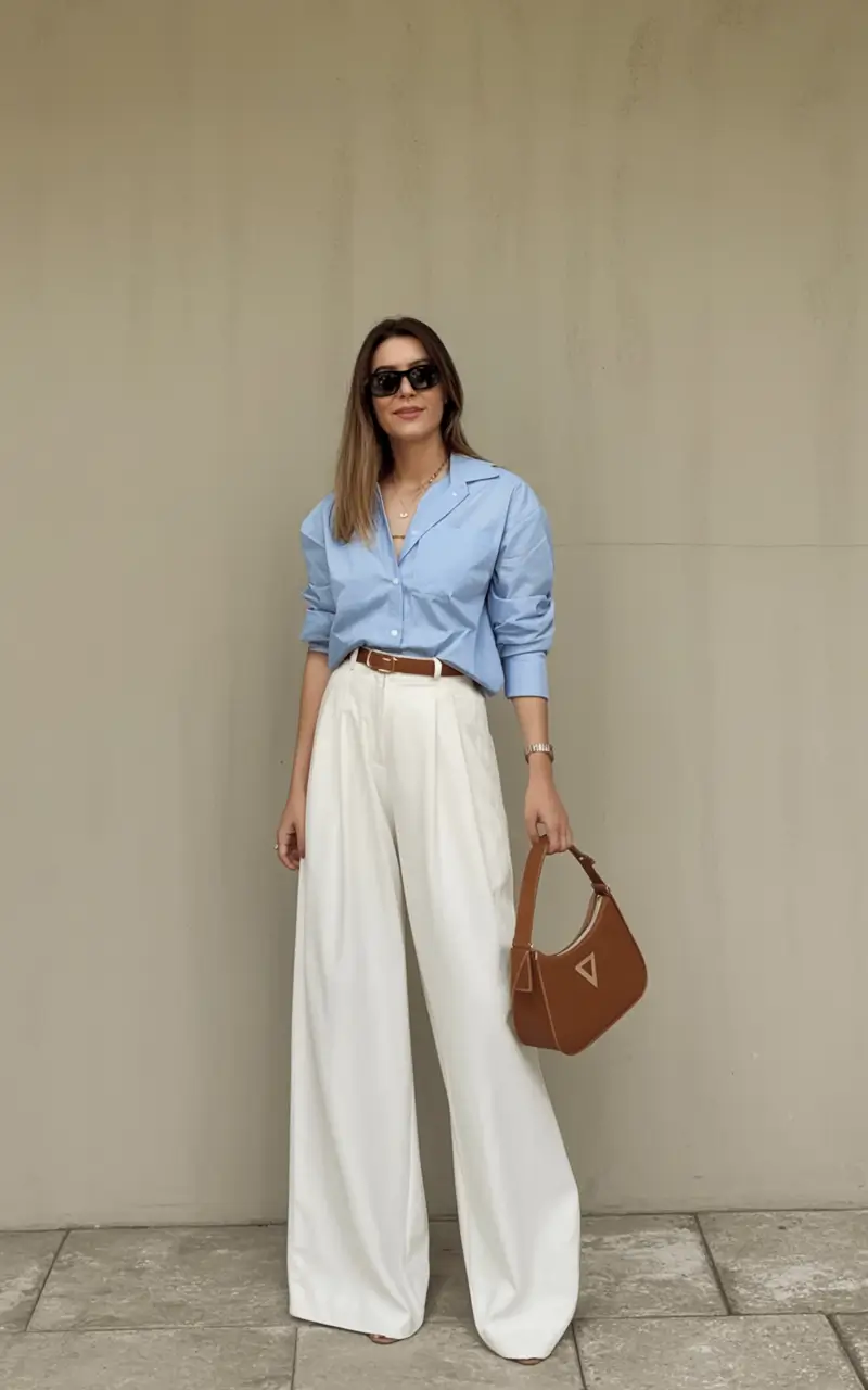 fresh spring workwear 2026 Classic Sky Blue With a Sculptural Twist