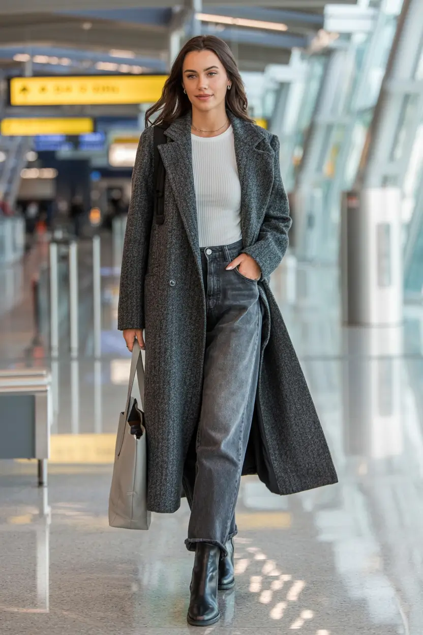 light early spring outfits 2026+Airport Layers Worth Copying