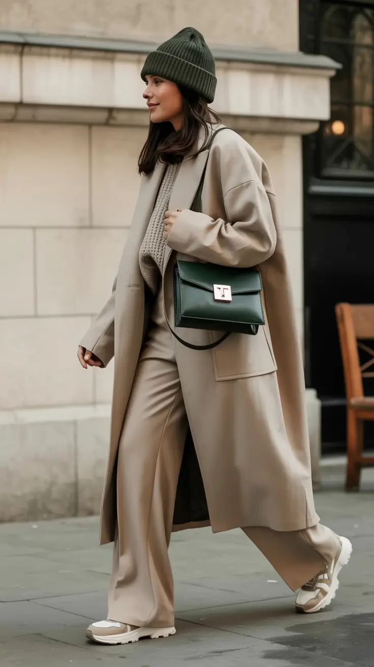 light early spring outfits 2026+Chic in Camel: The Monochrome Cozy Power Look