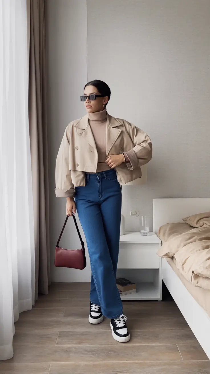 light early spring outfits 2026+Minimalist with a Touch of Burgundy