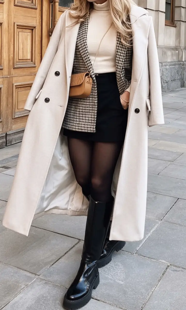 light early spring outfits 2026+Smart Meets Playful in Neutrals and Checks