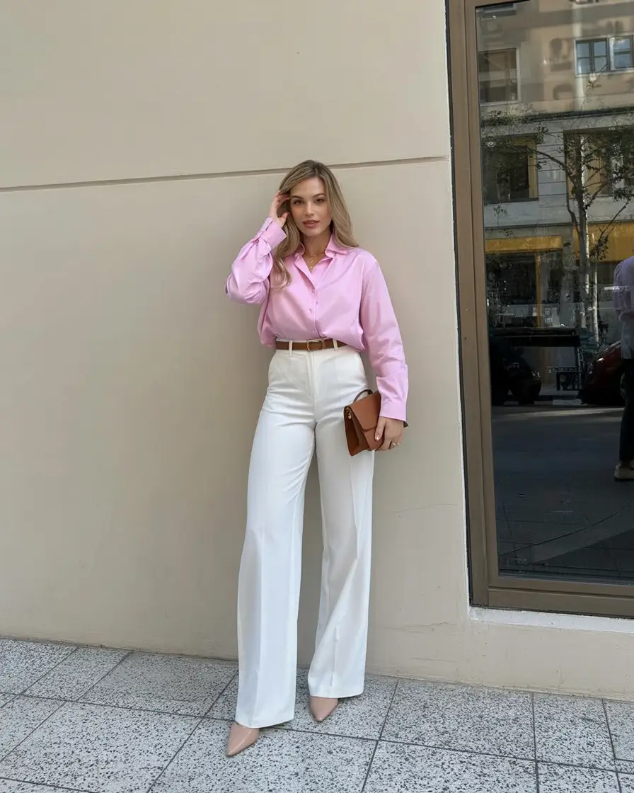 light spring work outfits 2026 Soft Neutrals Meet Boardroom Chic