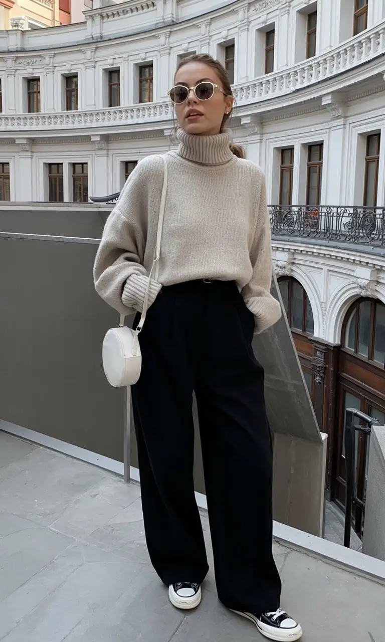 light spring work outfits 2026 The Elevated Turtleneck Energy