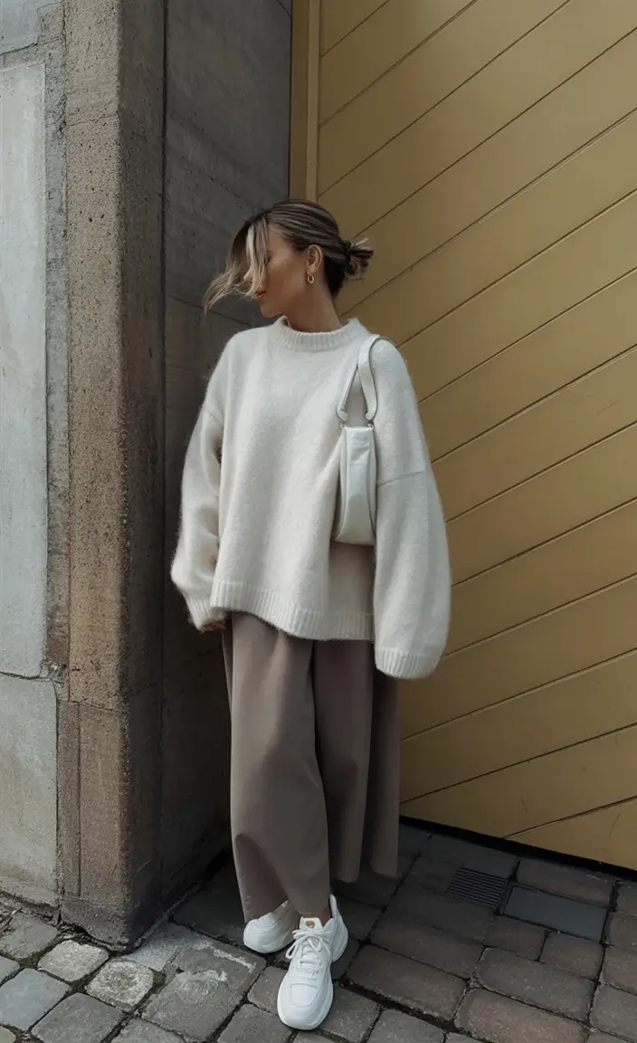 light spring work outfits 2026 Muted Layers and Comfy Proportions
