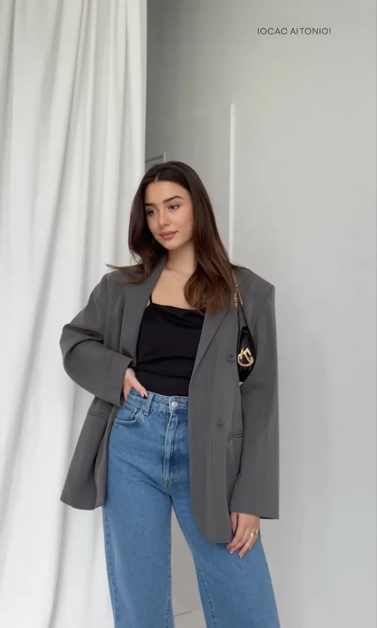 light spring work outfits 2026 The Gray Blazer That Works Overtime