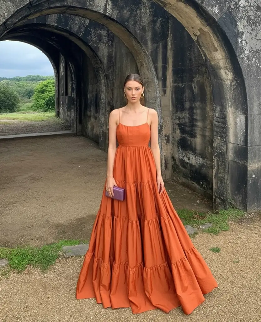 maxi spring dress outfits 2026 Earthy Volume and Quiet Drama