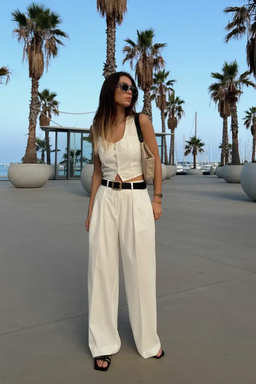 minimalist spring wardrobe guide 2026 Soft Tailoring Under the Palms