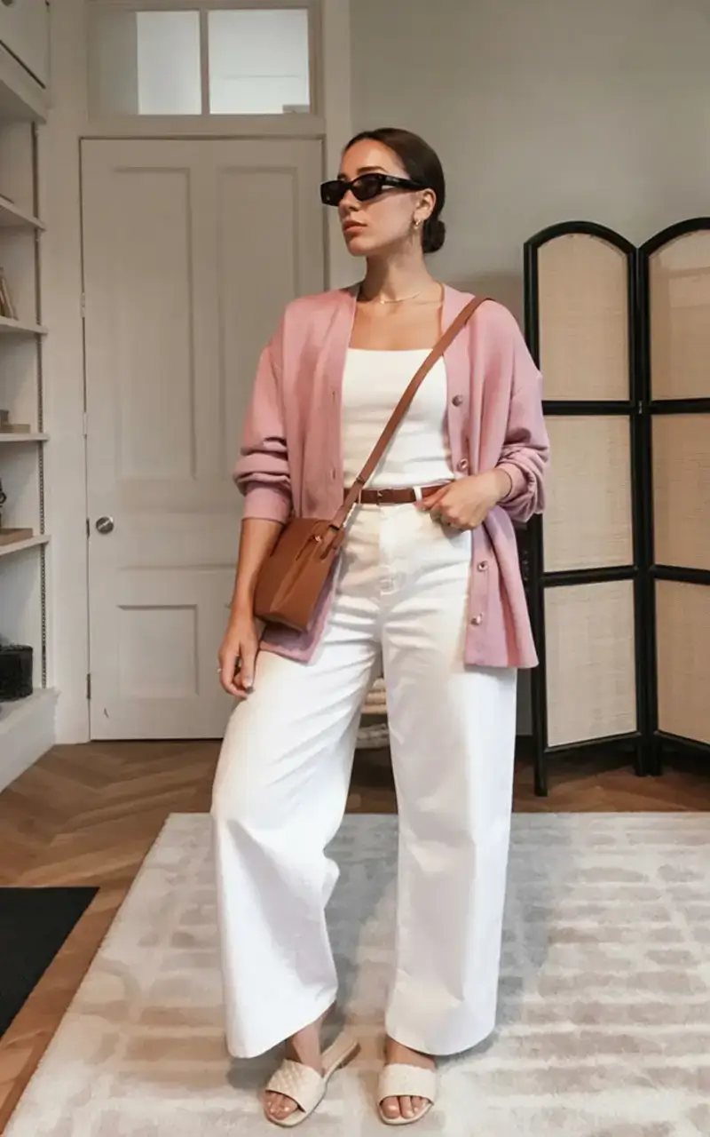 minimalist spring wardrobe guide 2026 A Blush of Color in a White Canvas