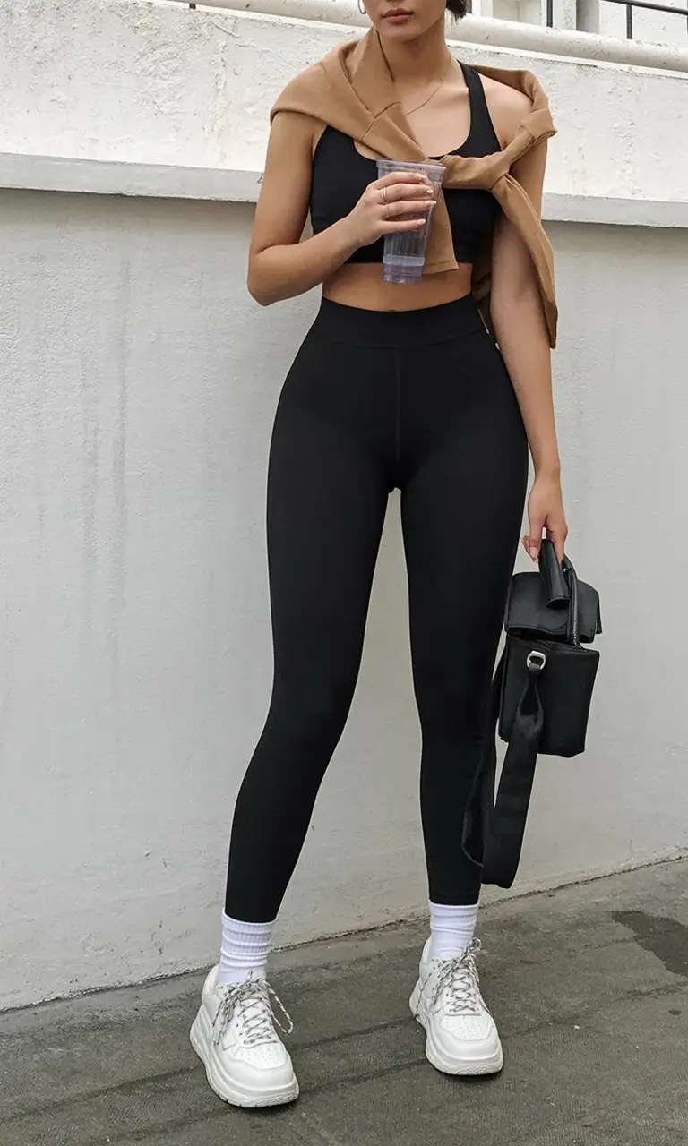 modern leggings outfit spring 2026+Clean, Minimal, and Totally Ready for Iced Matcha