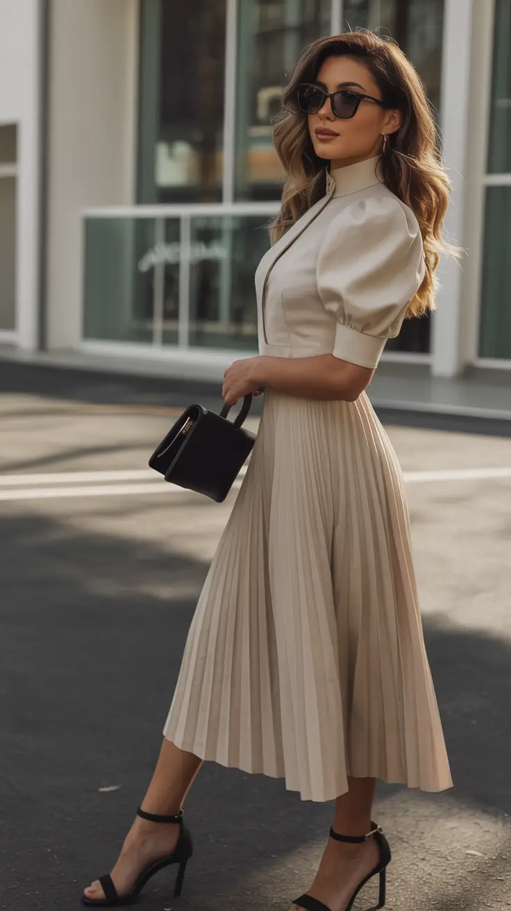 modern spring date night outfit 2026 Sculpted Softness with Retro Spirit