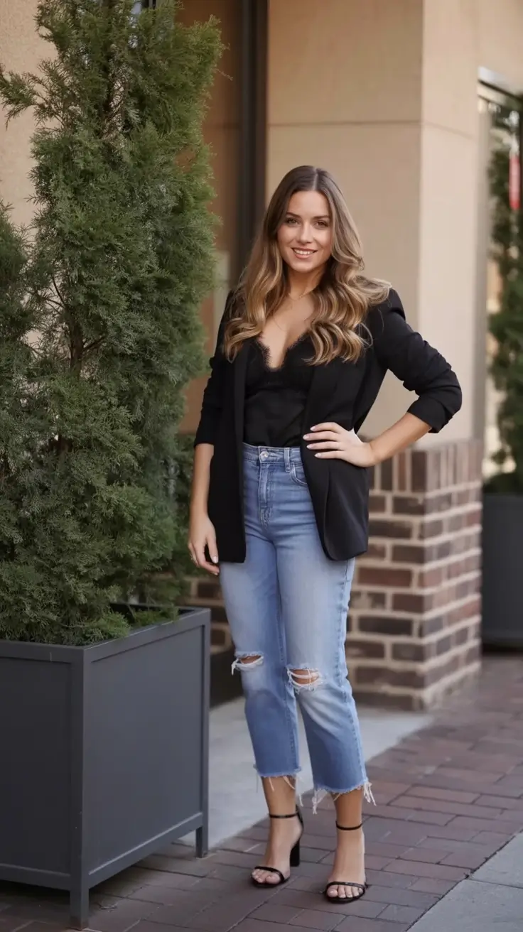 modern spring date night outfit 2026 Effortlessly Polished with a Hint of Edge