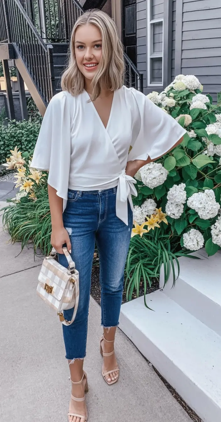 modern spring jeans outfit 2026 Preppy Girl Bloom