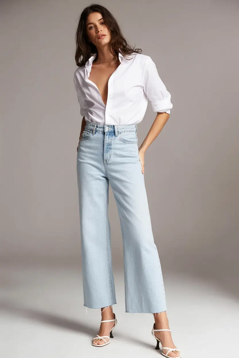 modern spring jeans outfit 2026 Unbuttoned and Undone